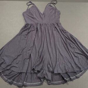 Sam Edelman Dark Gray / Black Flowy Sleeveless Romper Dress Size L